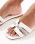 ALDO Deandra embellished flat sandals in white