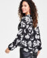 Women's Printed Surplice Top, Created for Macy's