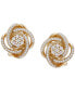 ფოტო #3 პროდუქტის Diamond Love Knot Stud Earrings (1/2 ct. t.w.) in 14k Gold, Created for Macy's