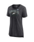 Фото #2 товара Women's Heather Charcoal Philadelphia Eagles Super Bowl LVII Strategy Tri-Blend T-shirt
