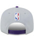 Бейсболка мужская New Era серая с фиолетовым Los Angeles Lakers Tip-Off Two-Tone 9FIFTY Snapback Hat Gray, Purple - фото #4