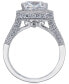 Фото #3 товара Sterling Silver Ring Set, Cubic Zirconia Bridal Ring and Band Set (7-5/8 ct. t.w.)