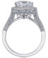 ფოტო #3 პროდუქტის Sterling Silver Ring Set, Cubic Zirconia Bridal Ring and Band Set (7-5/8 ct. t.w.)