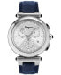 Фото #1 товара Salvatore Men's Chronograph Idillio Blue Leather Strap Watch 42mm