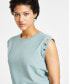 ფოტო #3 პროდუქტის Women's Grommet Muscle T-Shirt, Created for Macy's