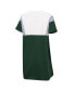 Фото #4 товара Women's Green and White Michigan State Spartans 3rd Down Short Sleeve T-shirt Dress