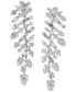 Фото #1 товара Silver-Tone Mixed Cubic Zirconia Cluster Chandelier Earrings, Created for Macy's