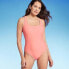 Фото #1 товара Women's Medium Coverage Racerback One Piece Swimsuit - Kona Sol Coral Pink L