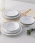 Regina Platinum Set of 4 Dinner Plates, Service For 4