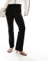 & Other Stories stretch high waist wide leg trousers with zip details in black