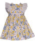 ფოტო #4 პროდუქტის Baby Girls Sleeveless Smocked Bee Print Dress