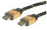 Фото #2 товара ROLINE 11.88.5502 - 2 m - HDMI Type A (Standard) - HDMI Type A (Standard) - 1920 x 1080 pixels - 3D - Black - Gold