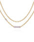 Фото #1 товара Gold-Tone Glass Stone Pendant Layered Necklace