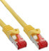 Фото #1 товара InLine Patch Cable S/FTP PiMF Cat.6 250MHz copper halogen free yellow 0.3m