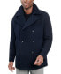 Фото #6 товара Men's Double-Breasted Wool Blend Peacoat