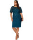 ფოტო #1 პროდუქტის Plus Size Embellished Sheath Dress