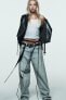 Фото #3 товара Джинсы с объемными брюками ZARA Mid-rise tailored (для женщин)
