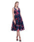 Фото #4 товара Women's Floral Print Sleeveless Fit & Flare Dress