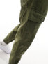 New Look cargo trouser in dark khaki W32 L30 - фото #9