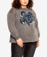 Фото #1 товара Plus Size Sadie Graphic Sweater