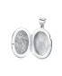 ფოტო #2 პროდუქტის Embossed Scroll Floral Flower Sunflower Photo Oval Lockets Necklace Pendant For Women That Hold Pictures Oxidized .925 Sterling Silver Large