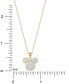 Crystal Mickey Mouse Pendant Necklace in 18k Gold-Plated Sterling Silver, 18" + 2" extender