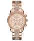 ფოტო #1 პროდუქტის Women's Chronograph Ritz Rose Gold-Tone Stainless Steel Bracelet Watch 37mm