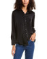 Фото #1 товара Dress Forum Dull Satin Slim Shirt Women's Black S