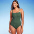 Фото #1 товара Women's Pucker Textured Square Neck High Coverage One Piece Swimsuit - Kona Sol