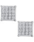 Фото #3 товара Diamond Princess Cluster Stud Earrings (3/4 ct. t.w.) in 14k White Gold