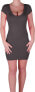 Eyecatch - Annalise Women's V-Neck Flight Sleeves Bodycon Stretch Short Women's Mini Dress