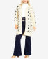 ფოტო #4 პროდუქტის Plus Size Lacey Cable Longline Cardigan Sweater