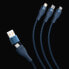 Фото #8 товара Kabel przewód 4w1 USB+USB-C do USB-C / iPhone Lightning / micro USB 1.2m - niebieski
