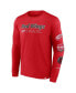 Фото #3 товара Men's Red Detroit Red Wings Strike the Goal Long Sleeve T-shirt