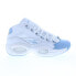 Фото #1 товара Reebok Question Mid Mens White Leather Lace Up Athletic Basketball Shoes