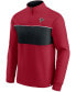 Фото #3 товара Men's Red and Black Atlanta Falcons Block Party Quarter-Zip Jacket