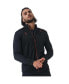 Фото #1 товара Men's Black Heathered Activewear Jacket With Reflective Detail