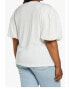 Sanctuary Women's Cloud Control Eyelet-Sleeve Top in White Size L