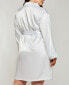 ფოტო #2 პროდუქტის Plus Size Marina Lux Satin Robe Lingerie