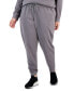 Фото #1 товара Plus Size Metallic-Threaded Jogger Pants, Created for Macy's