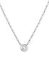 ფოტო #1 პროდუქტის Lab-Created Diamond Bezel Solitaire Pendant Necklace (1/5 ct. t.w.) in Sterling Silver, 18" + 2" extender
