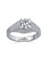 ფოტო #5 პროდუქტის Personalize AAA CZ Pave Vintage like Art Deco Style 2CT Princess Round Brilliant Cut Solitaire Engagement Ring For Women .925 Sterling Silver Customizable