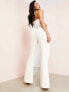 Фото #2 товара ASOS LUXE co-ord kickflare trouser with drape detail in ivory