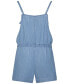 ფოტო #2 პროდუქტის Big Girls Square-Neck Chambray Shortall