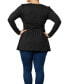 ფოტო #3 პროდუქტის Plus Size Delilah Long Sleeve Top