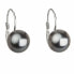 Elegant pearl earrings with Pearl Gray flap 71106.3