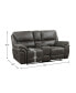 Фото #6 товара White Label Fleming 80" Double Reclining Love Seat with Center Console