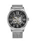 ფოტო #1 პროდუქტის Men's Silver Tone Stainless Steel Bracelet Watch 42mm