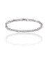 ფოტო #1 პროდუქტის Cubic Zirconia Tennis Bracelet with Emerald and Round Cut Cubic Zirconia