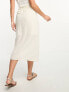 Фото #3 товара Vero Moda Tall wrap tie midi skirt in white